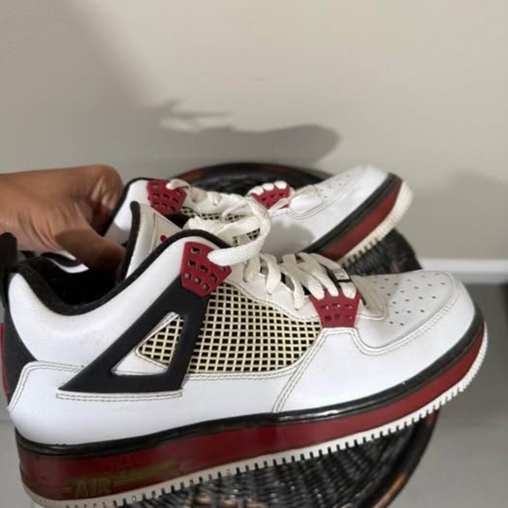 Nike Air Jordan Fusion 4 White Varsity Red